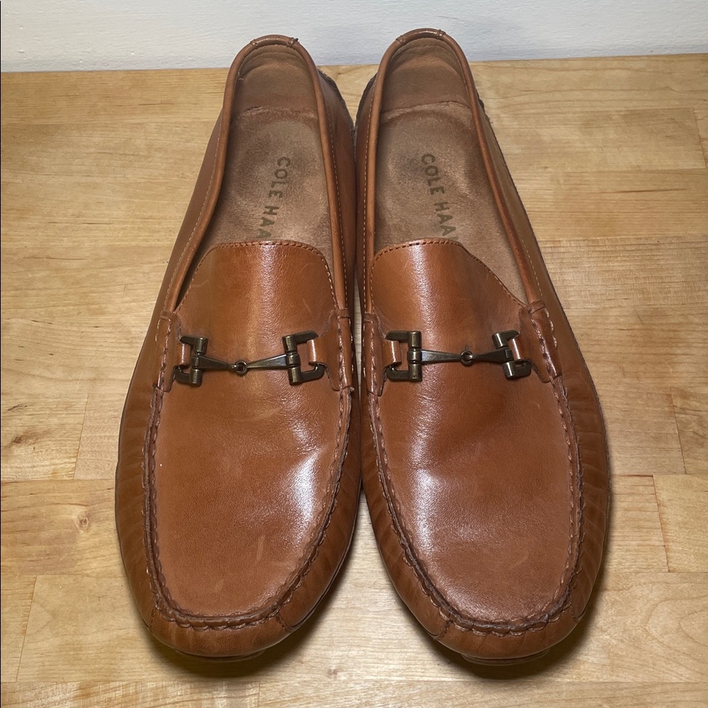 Cole Haan Wyatt Bit Driver Loafer Moc Toe slip on tan shoes men’s size 9.5 - Picture 2 of 16